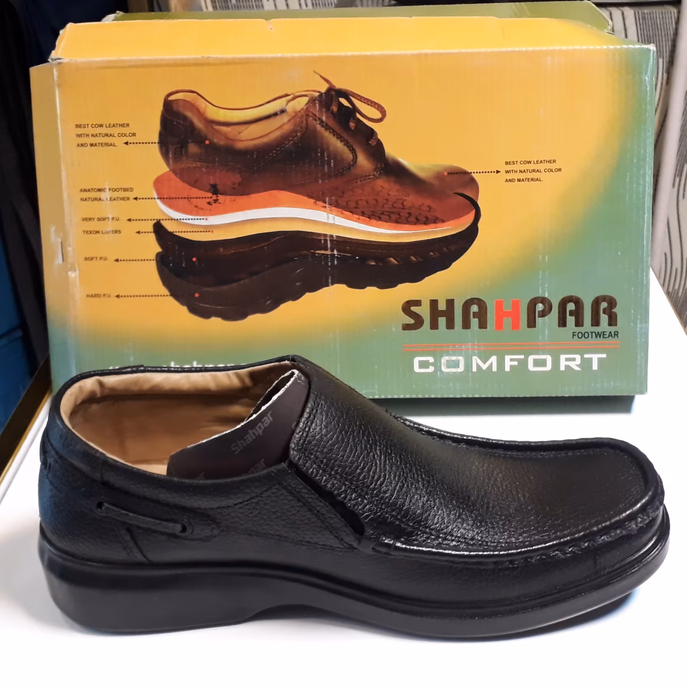 کفش مردانه شهپر مدل 404 مشکی کشی