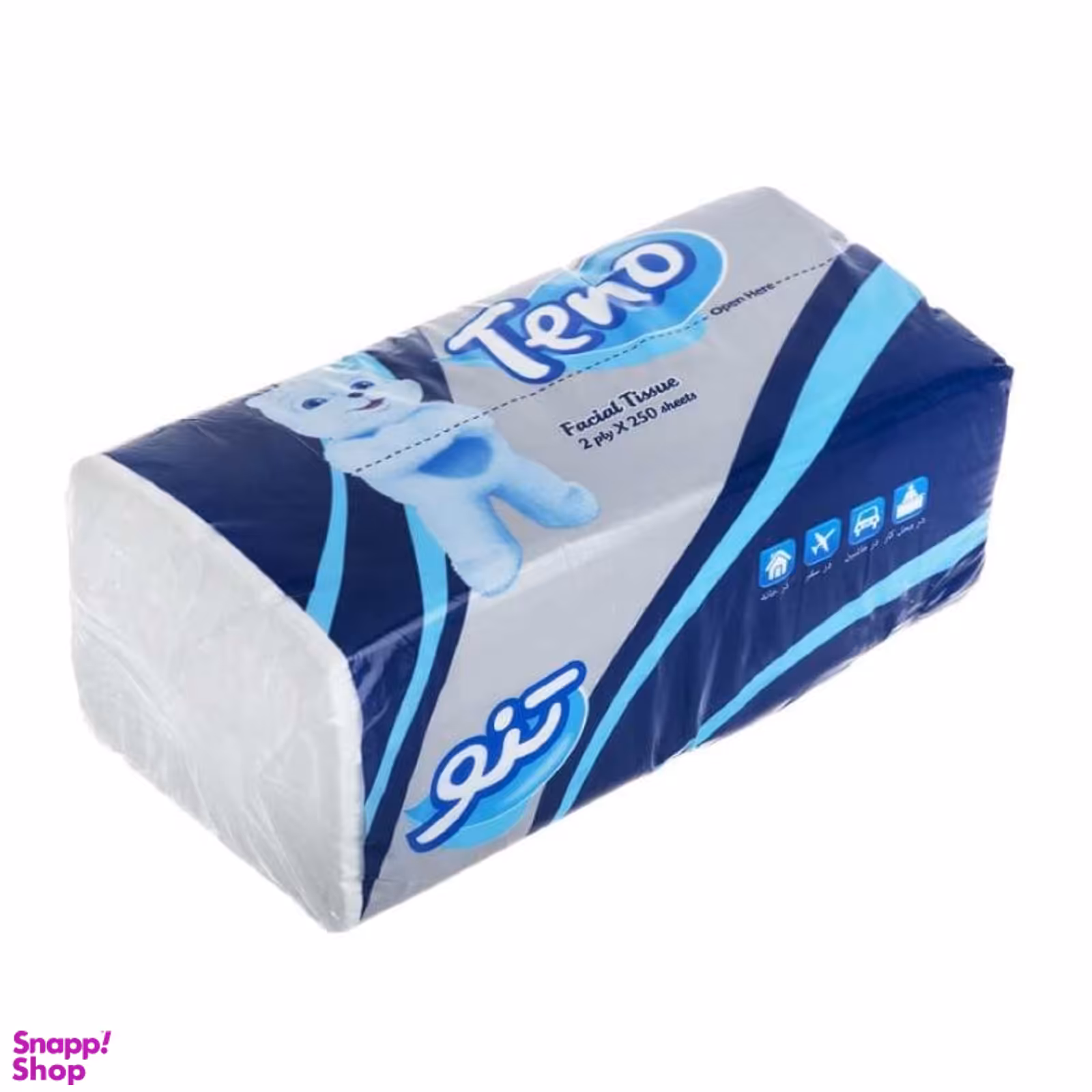 دستمال کاغذی بیتا (Bita) بسته 8 عددی 250 برگ به همراه یک عدد سینی اشانتیون