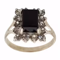 انگشتر نقره زنانه عقیق مشکی،برند سلین کالا،کد 925788