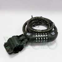 قفل دوچرخه رمزی دبلیو - استاندارد -  - ضخامت 10 میلیمتر - مشکی