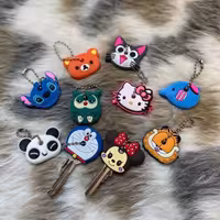 سرکلیدی و کاور کلید فانتزی مدل سیلیکونی مجموعه 6 عددی