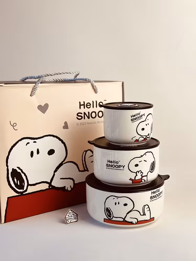 ست ظروف سه تیکه درب دار اسنوپی کد002218