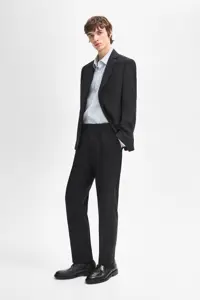 کت بلیزر مشکی مردانه 100 ٪ کلاسیک پشم اورجینال Massimo Dutti