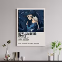 تابلو شاسی طرح انیمه قلعه متحرک هاول  سایز 100 در  150 سانتی متر  کد 1218