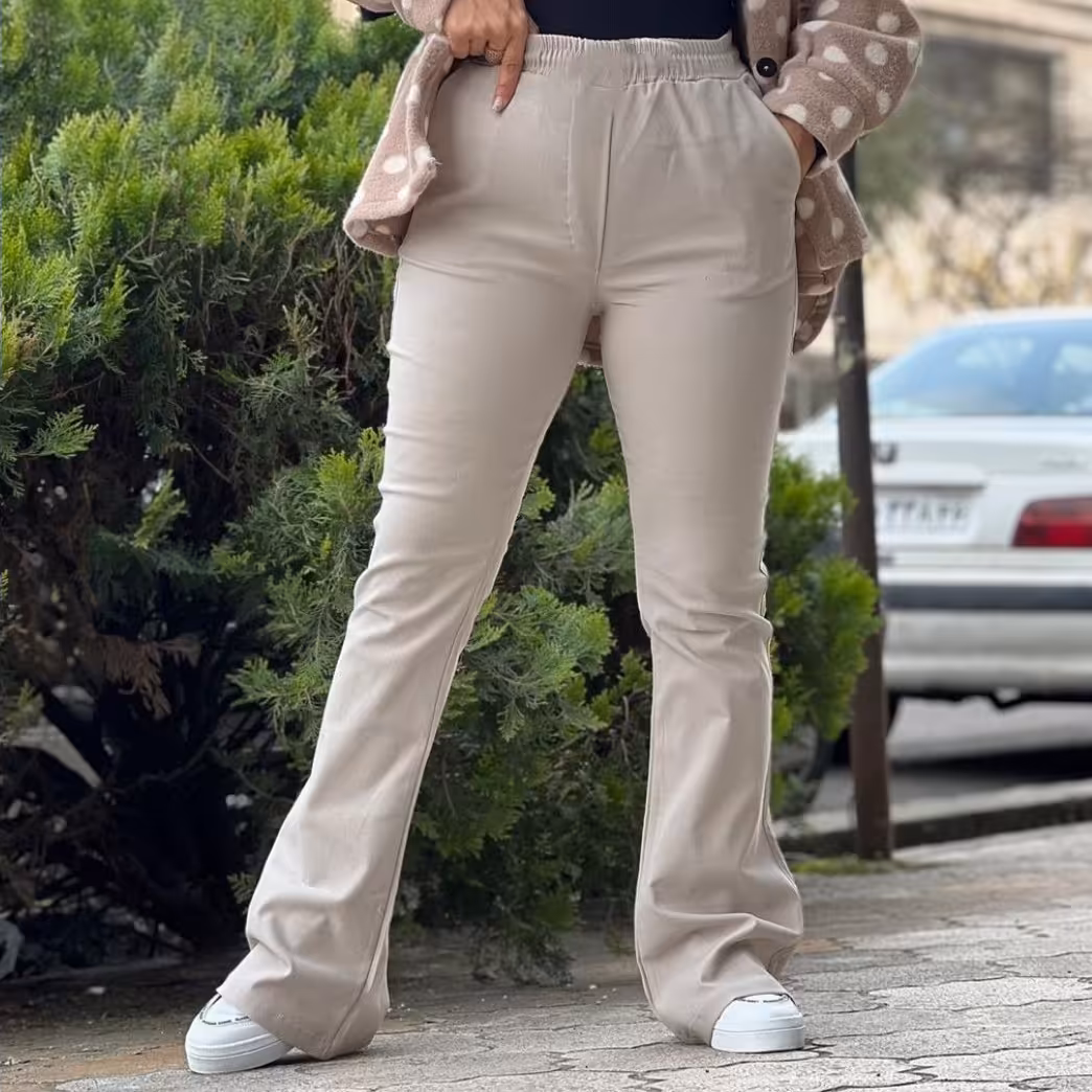 شلوار دمپا کتان کش کمر کش جیب کاربردی قد102 سایزبندی38تا48