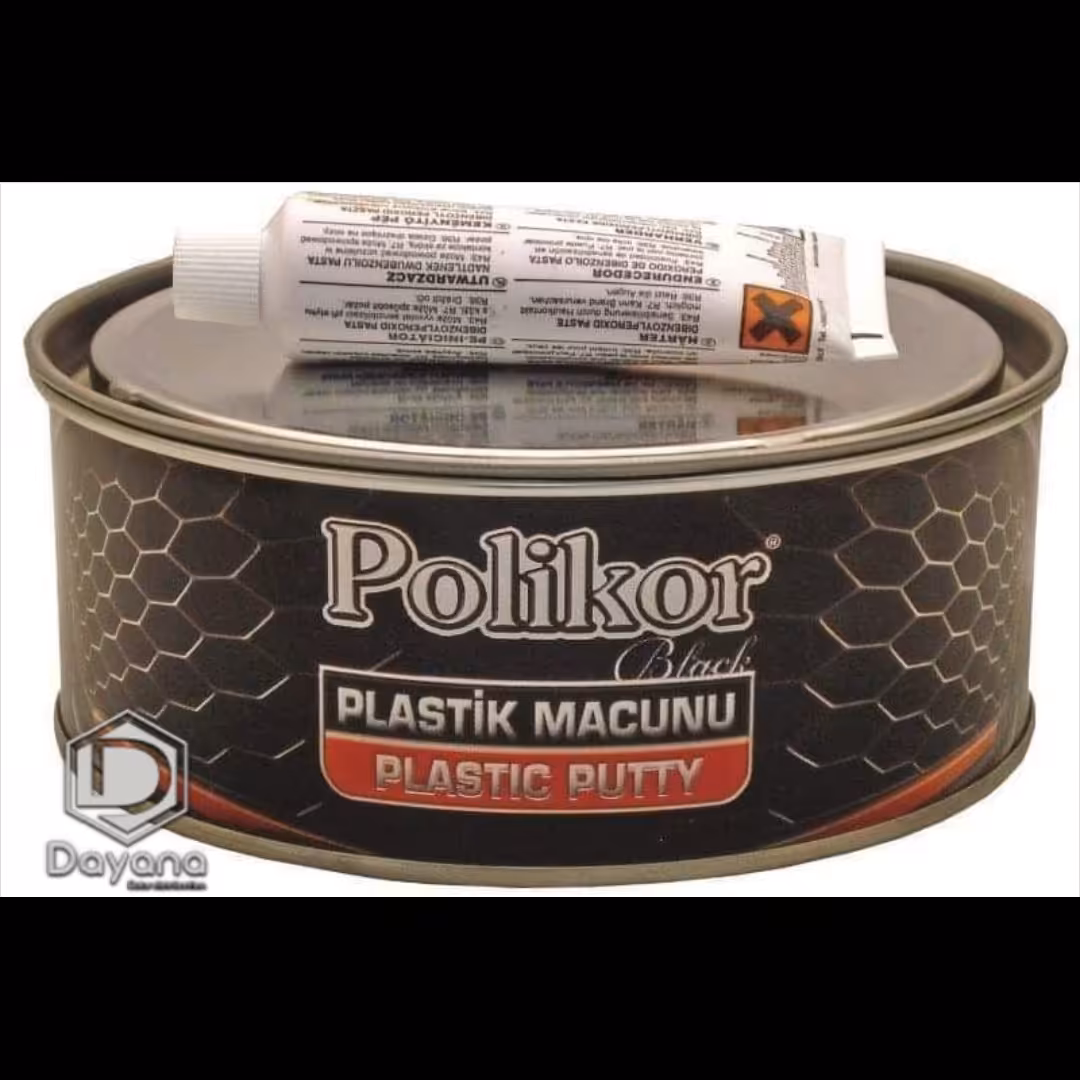 بتونه سنگی مخصوص پلاستیک مشکی 1000 گرمی پلیکور(به صورت کارتنی فروخته میشود 12 عددی)