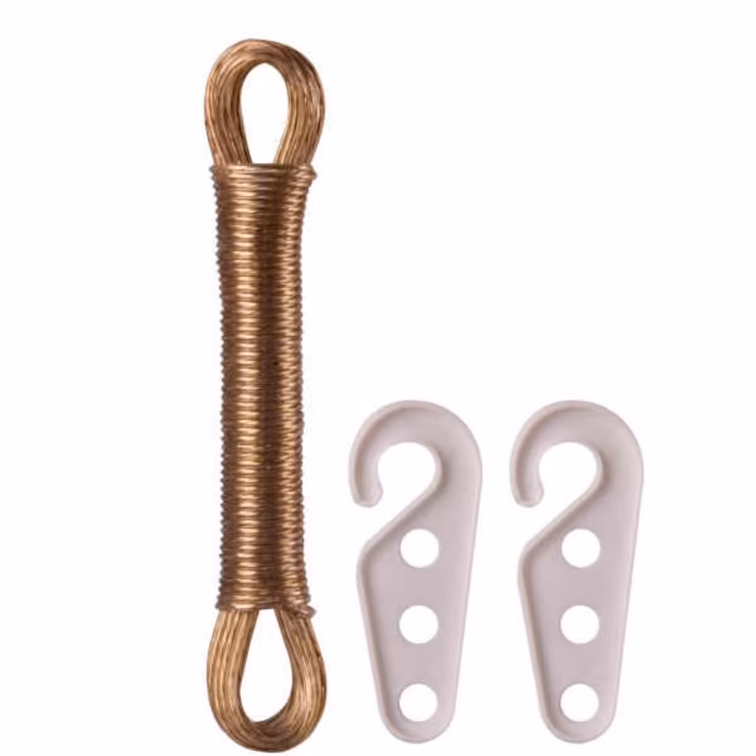 طناب سیمی بند رخت  10 متری روکش دار به همراه گیره های آسان وصل شو