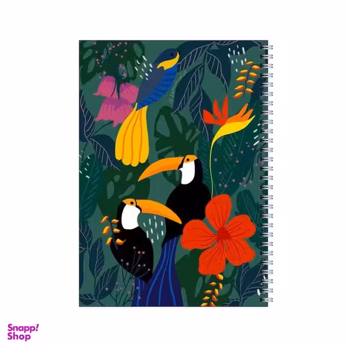 دفتر مشق 100 برگ بامبیلیپ طرح گل ها و پرندگان کد 4499385