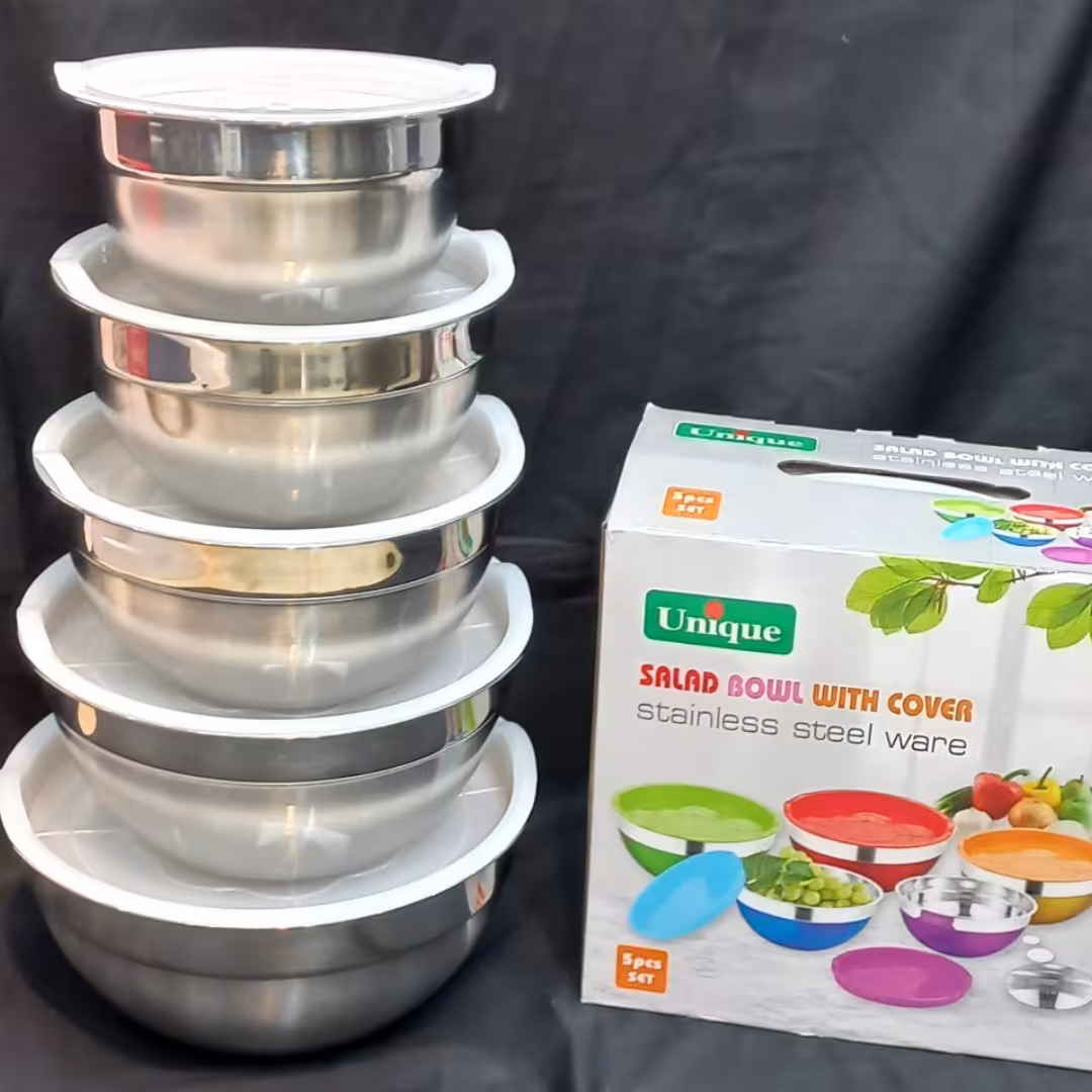 لگن استیل در دار یونیک 5تکه در سیلیکونی نرم و قابل انعطاف