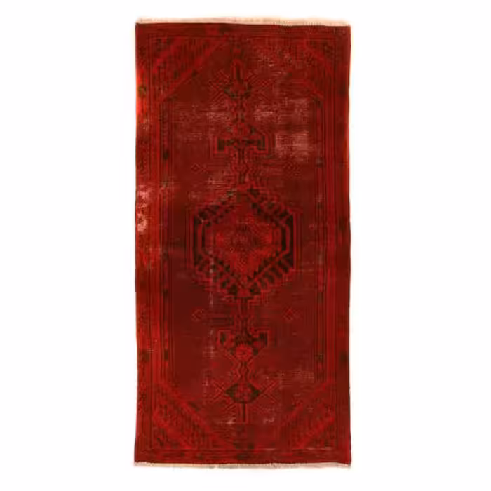 فرش دستبافت رنگ شده یک متری مدل وینتج کد 4101110