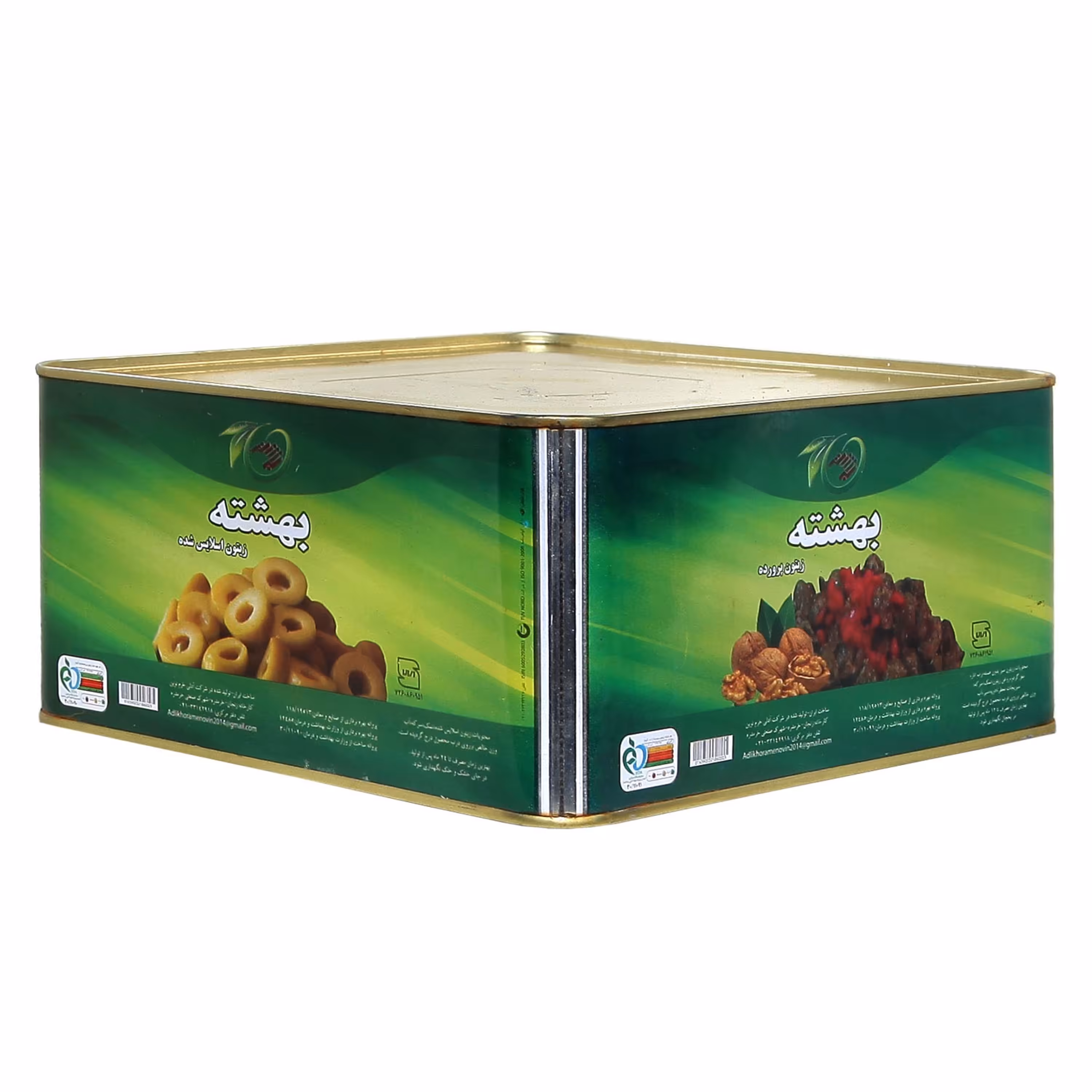 زیتون اسلایس 3 کیلویی   بهشته با تضمین کیفیت فروش عمده 