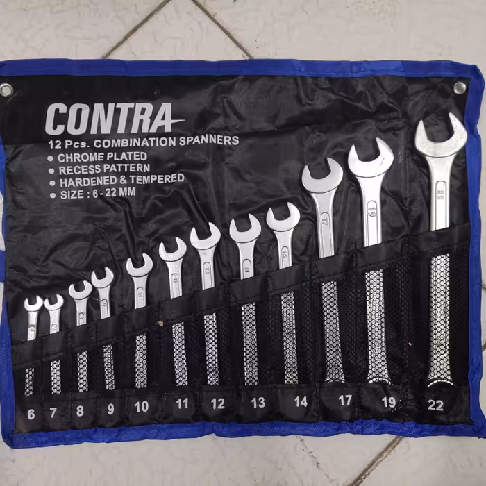 12عدد آچار تا سایز22 یک سرتخت یک سررینگ