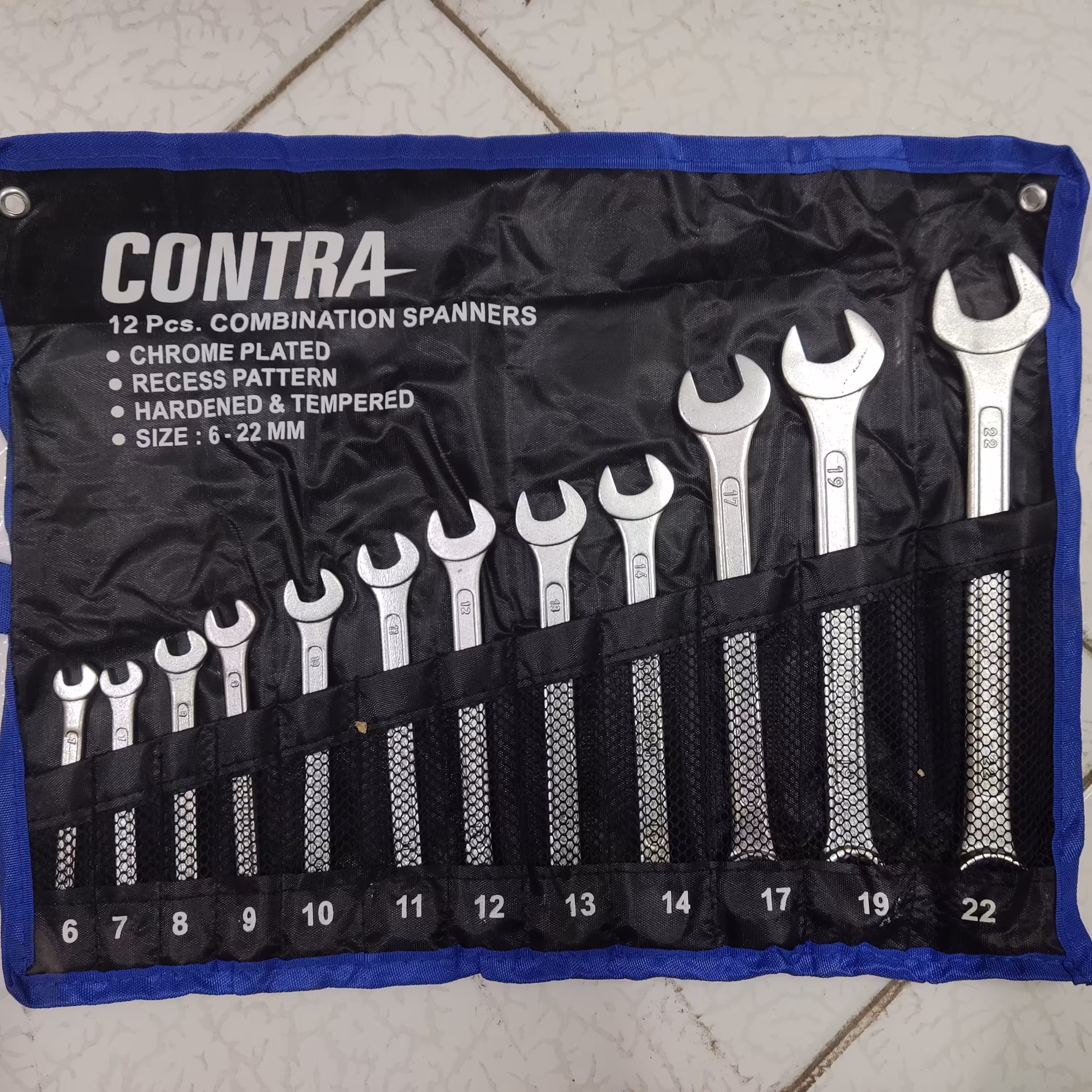 12عدد آچار تا سایز22 یک سرتخت یک سررینگ