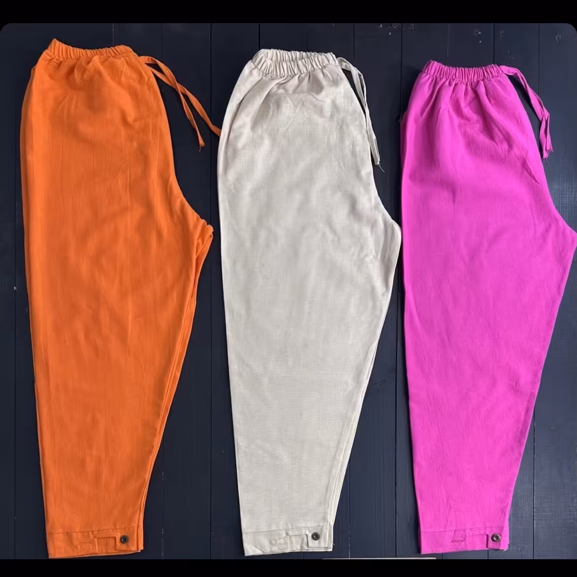 شلوار مام لینن شلوار لینن تابستانی رنگبندی