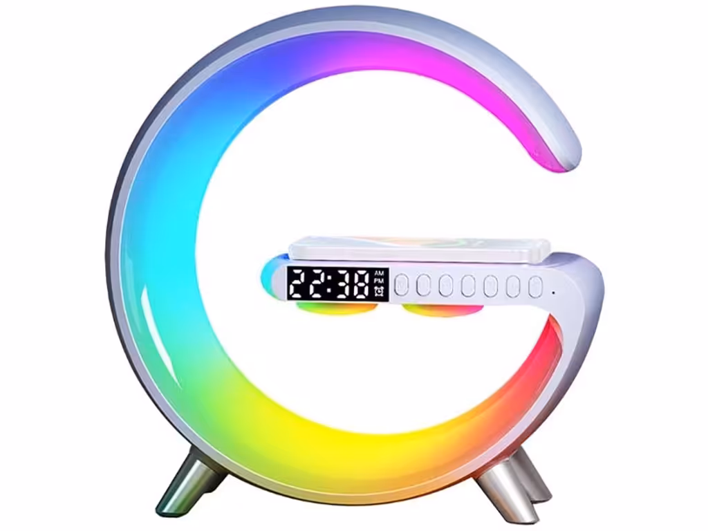 چراغ رومیزی، شارژر بی سیم، ساعت رومیزی هوشمند، ساعت خواب ADONG Smart Light Sound Machine