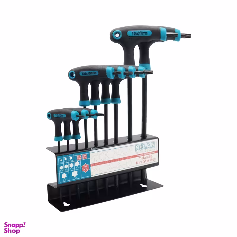 آچار آلن ستاره ای نولان مدل YP-T-Hhandle مجموعه 9 عددی