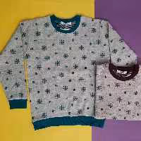 بلوز دخترانه و پسرانه طرح دانه برف جنس سلانیک سایز 60 و 65