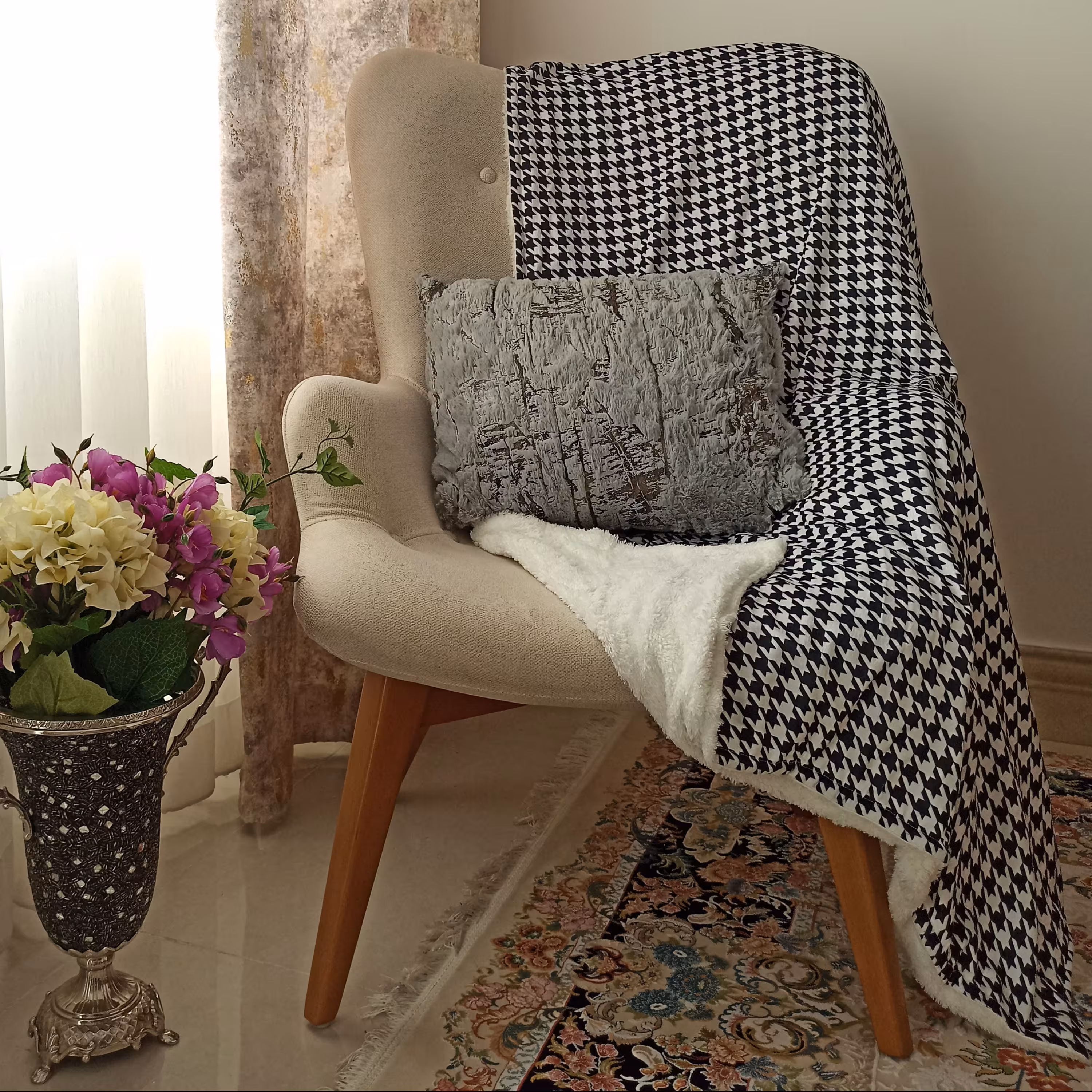 شال مبل طرح پیچازی  100 در 130