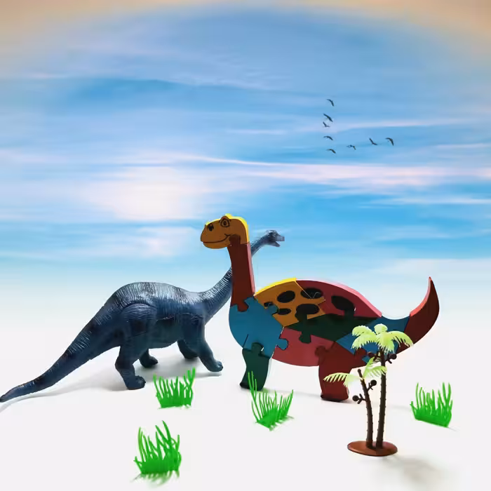 پازل چوبی طرح دایناسور