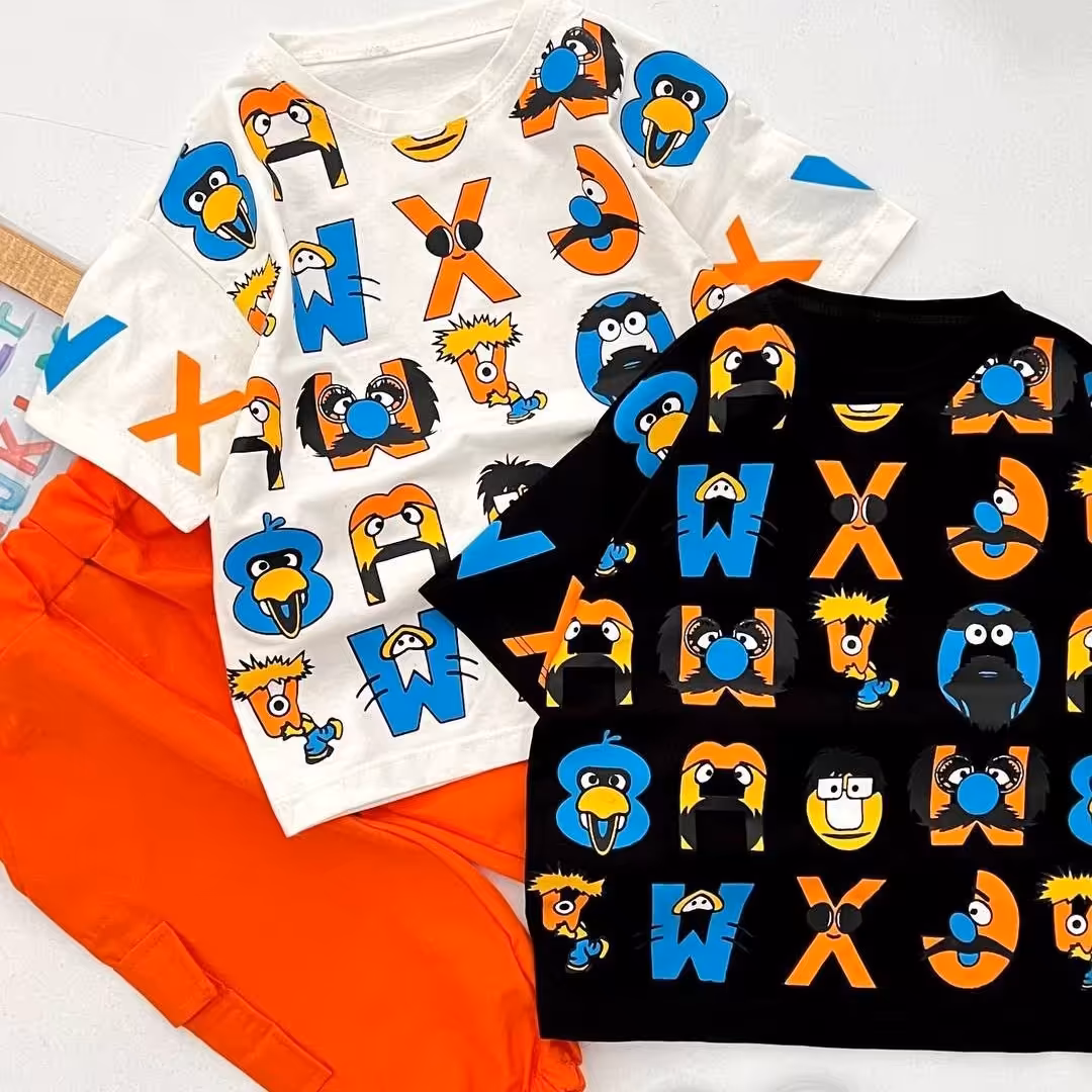 تیشرت شلوارک اسپرت دخترانه وپسرانه مناسب سایز45تا60ارسال رایگان