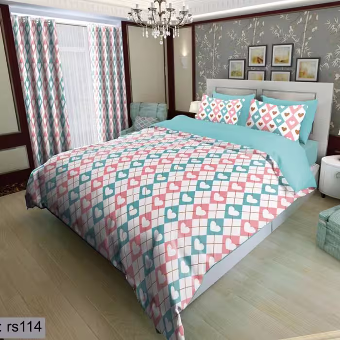 سرویس روتختی 2 نفره تنسل چاپی برندترک لند(Turk Land) rs 114