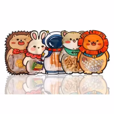 زیپ کیپ فانتزی پلاستیکی طرح حیوانات جنگل