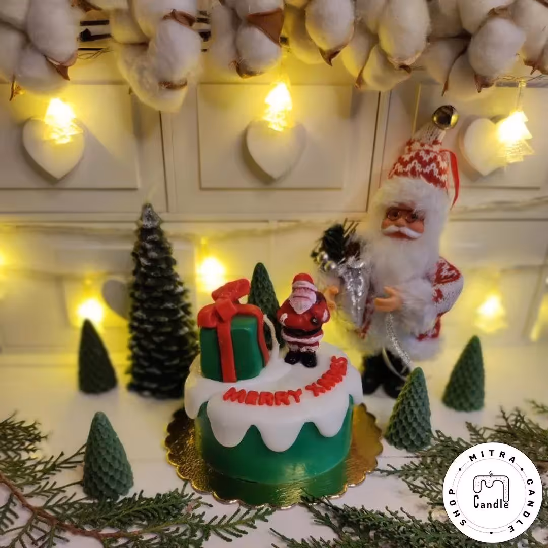 شمع کیک کریسمس