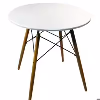 میز نهارخوری گرد ام دی اف روکش وکیوم ، برند آفا