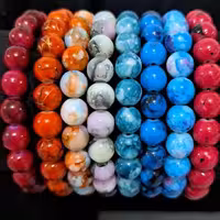 دستبند سنگی و مرواریدی