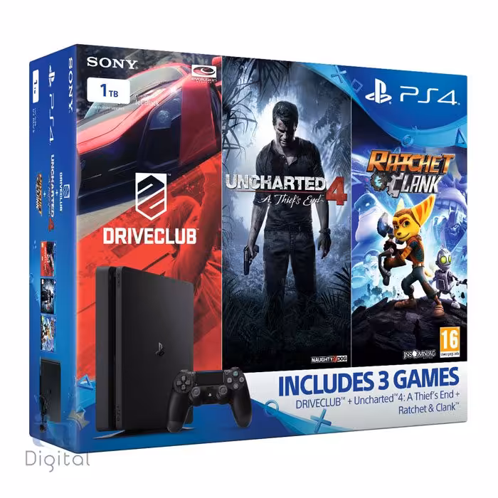 کنسول سونی مدل PlayStation 4 Slim ظرفیت 1 ترابایت ریجن 1 پک سه بازی