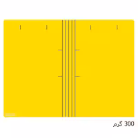 خرید پوشه مقوایی خط دار زرد 300 گرم بسته 100 عددی