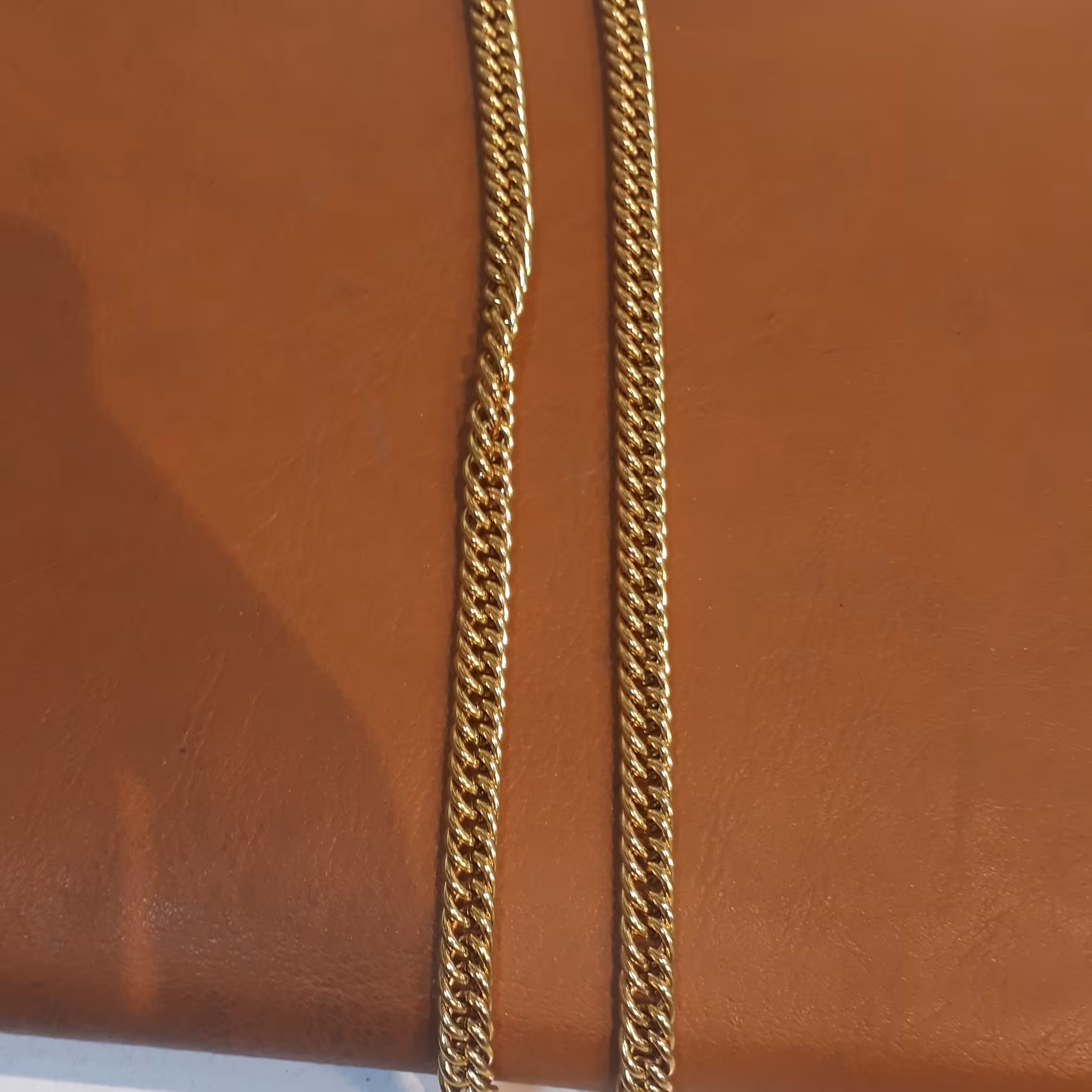 زنجیر استیل 316  مردانه دوبله رنگ ثابت و ضد حساسیت ارسال رایگان 