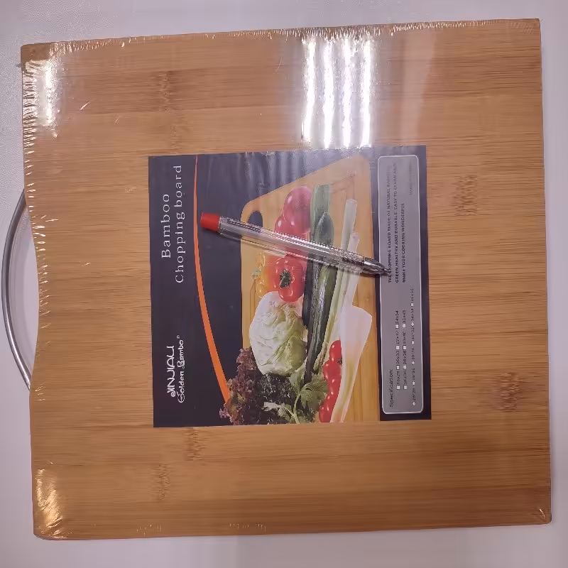 تخته گوشت بامبو ضخیم دسته استیل سایز بزرگ