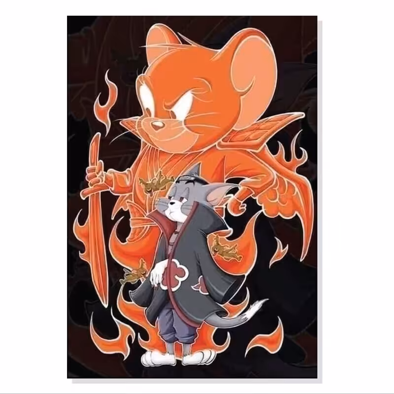 تابلو شاسی طرح انیمیشن تام و جری سبک ناروتو ایتاچی مدل M0465