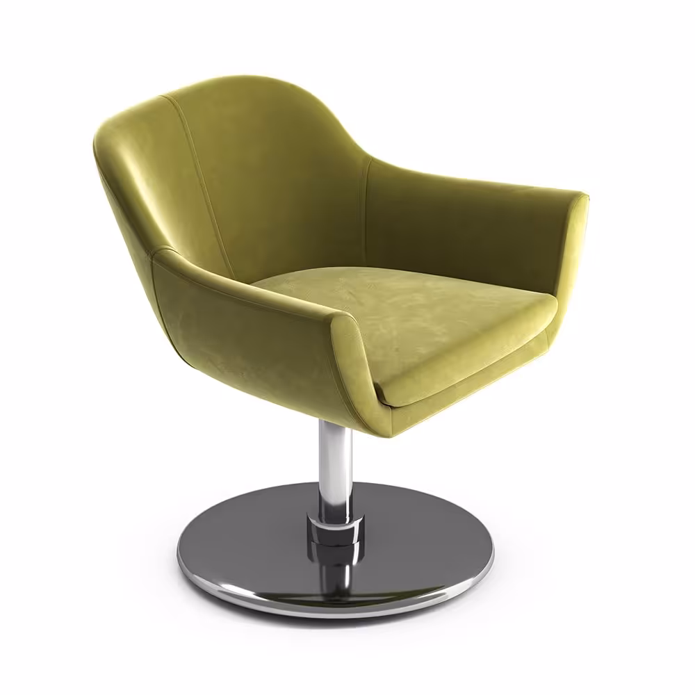 مبل تکنفره با پایه دیسکی مدل Orchid هلگر