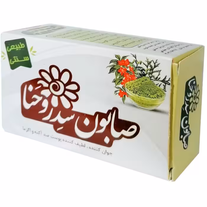 صابون سدر و حنا نرم کننده و براق کننده مو ضدآکنه و اگزما