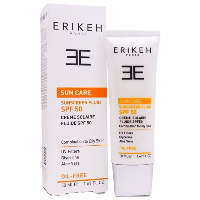 ضد آفتاب بی رنگ اریکه پوست مختلط تا چرب SPF 60 حجم 50 میل 