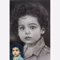 سفارش نقاشی( چهره  کودک) 