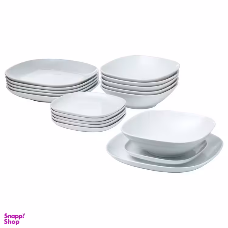 سرویس غذاخوری 18 پارچه چینی ایکیا مدل Vardera