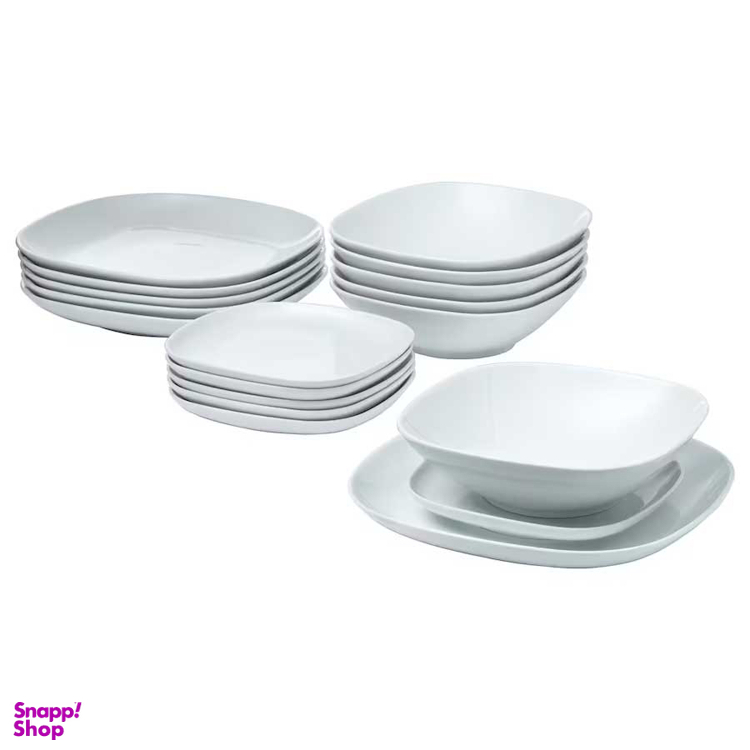 سرویس غذاخوری 18 پارچه چینی ایکیا مدل Vardera