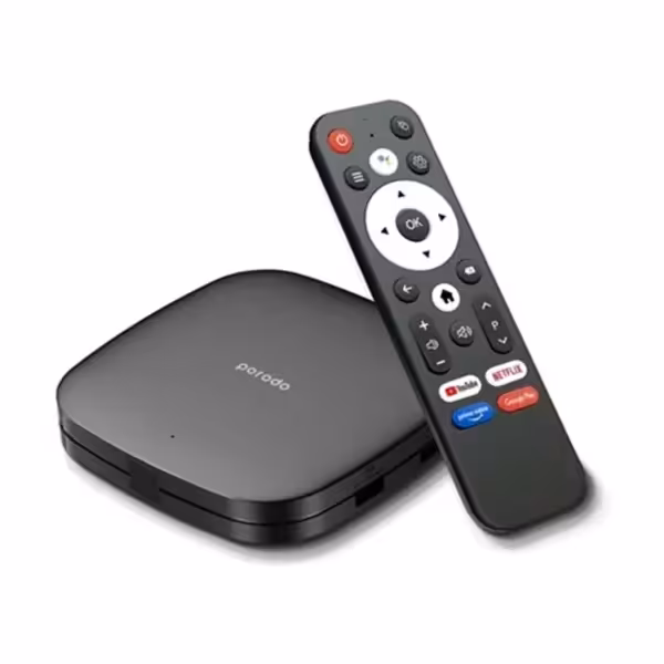 خرید و قیمت اندروید باکس پرودو Porodo TV Box Video Streaming PD-ANDTVB-BK - کی ام کالا