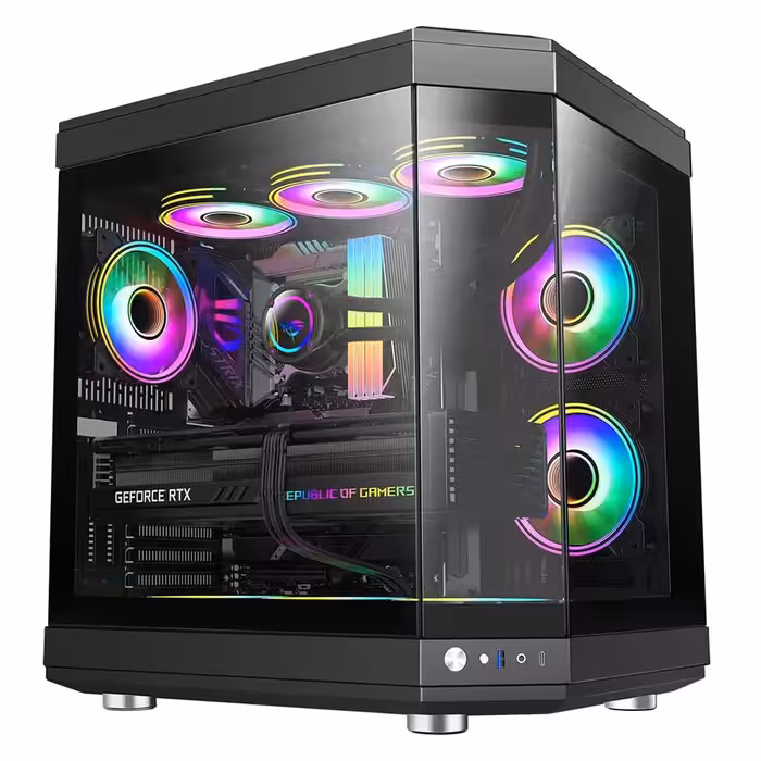 کیس کامپیوتر گیمینگ گیم مکس مدل HYPE Black