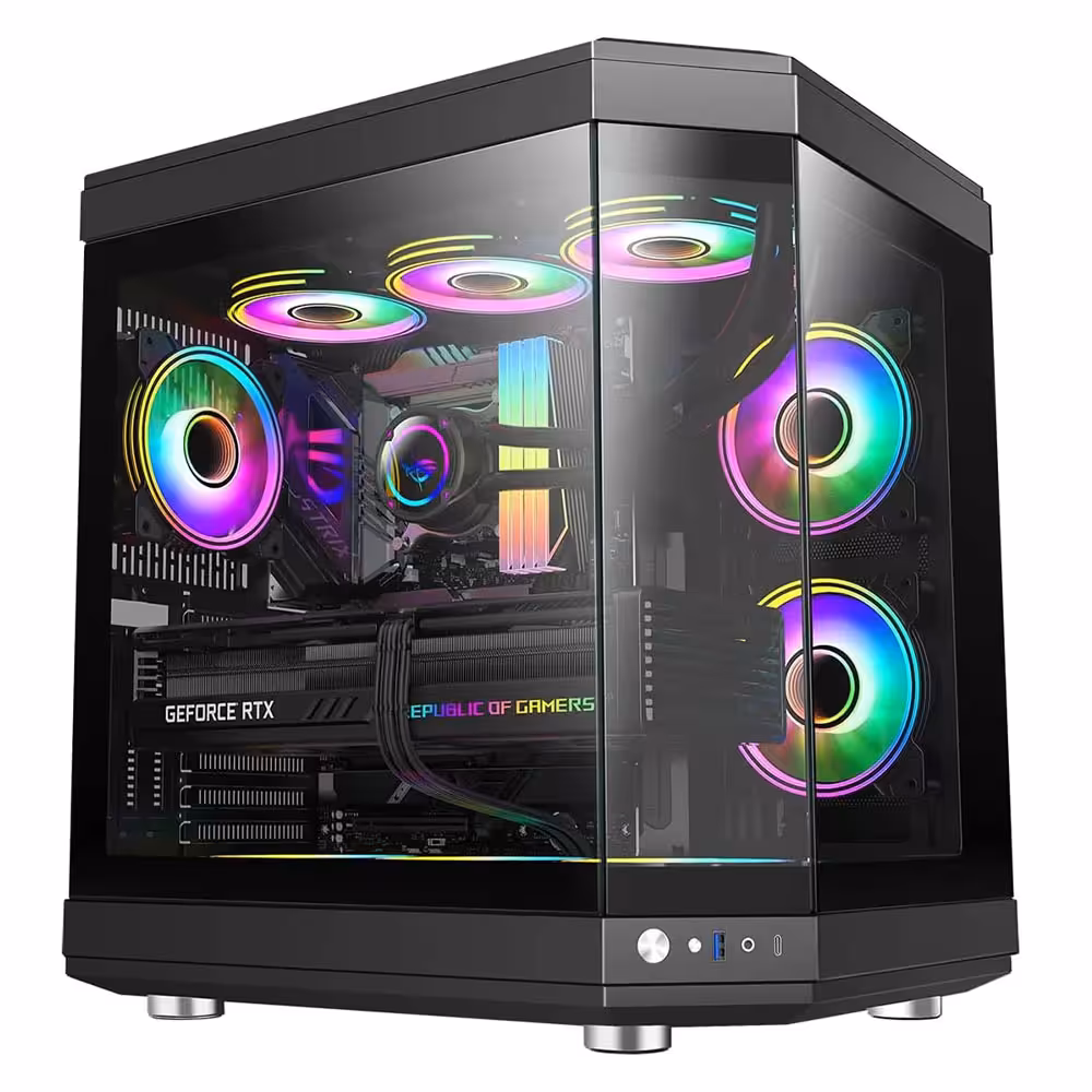 کیس کامپیوتر گیمینگ گیم مکس مدل HYPE Black