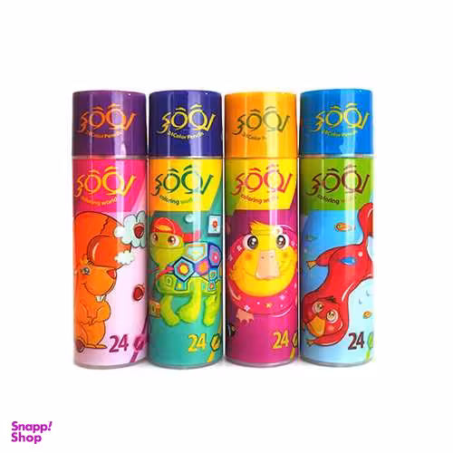 مداد رنگی 24 رنگ استوانه ای لوکی