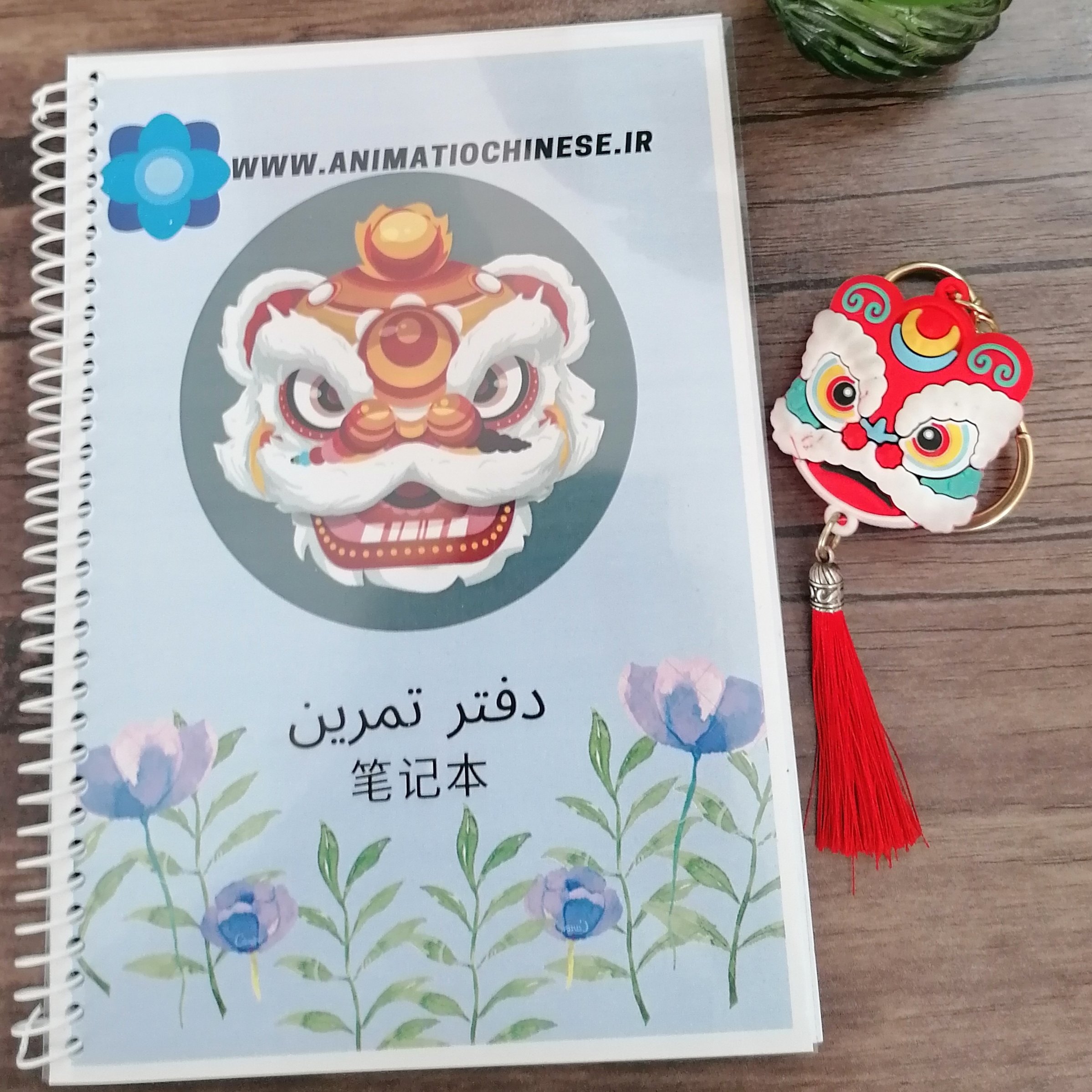 دفتر مشق زبان چینی 100 صفحه(50برگ) چهارخانه چینی مناسب برای تمرین روزانه کاراکتر نویسی زبان چینی