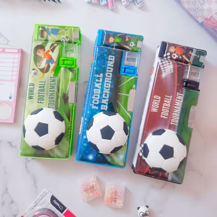 جامدادی مگنتی کتابی آهنربایی طرح توپ فوتبال اسکویشی جامدادی پسرونه جذاب و با کیفیت در سه سه رنگ متفاوت