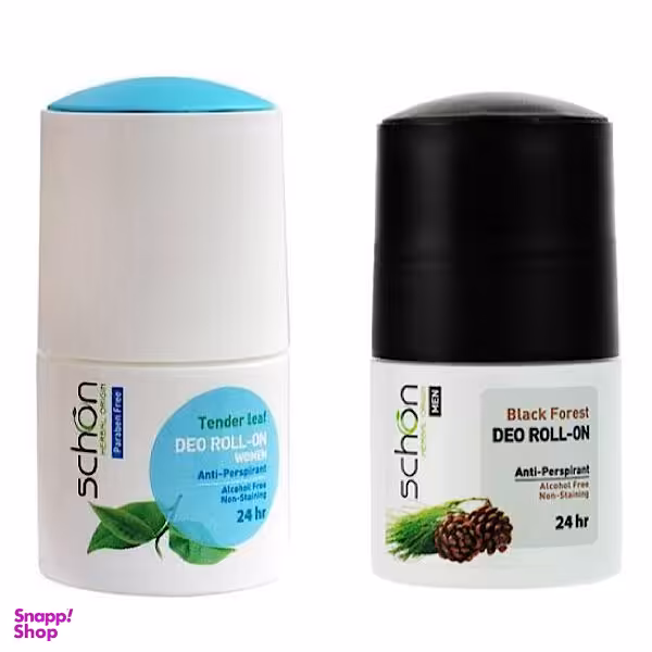 رول ضد تعریق زنانه شون (Schon) مدل تندر لیفت حجم 50 میلی‌لیتر به همراه رول ضد تعریق مردانه مدل بلک فورست
