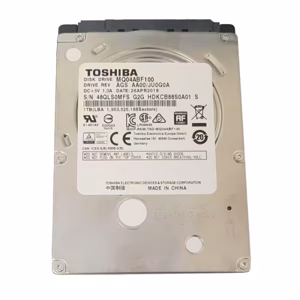 هارد دیسک اینترنال توشیبا مدل MQ04ABF100 ظرفیت 1 ترابایت با کش 128 مگابایت