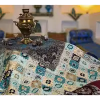 لحاف کرسی سندس طرح فیروزه سایز 350 در 350 سانتی متر