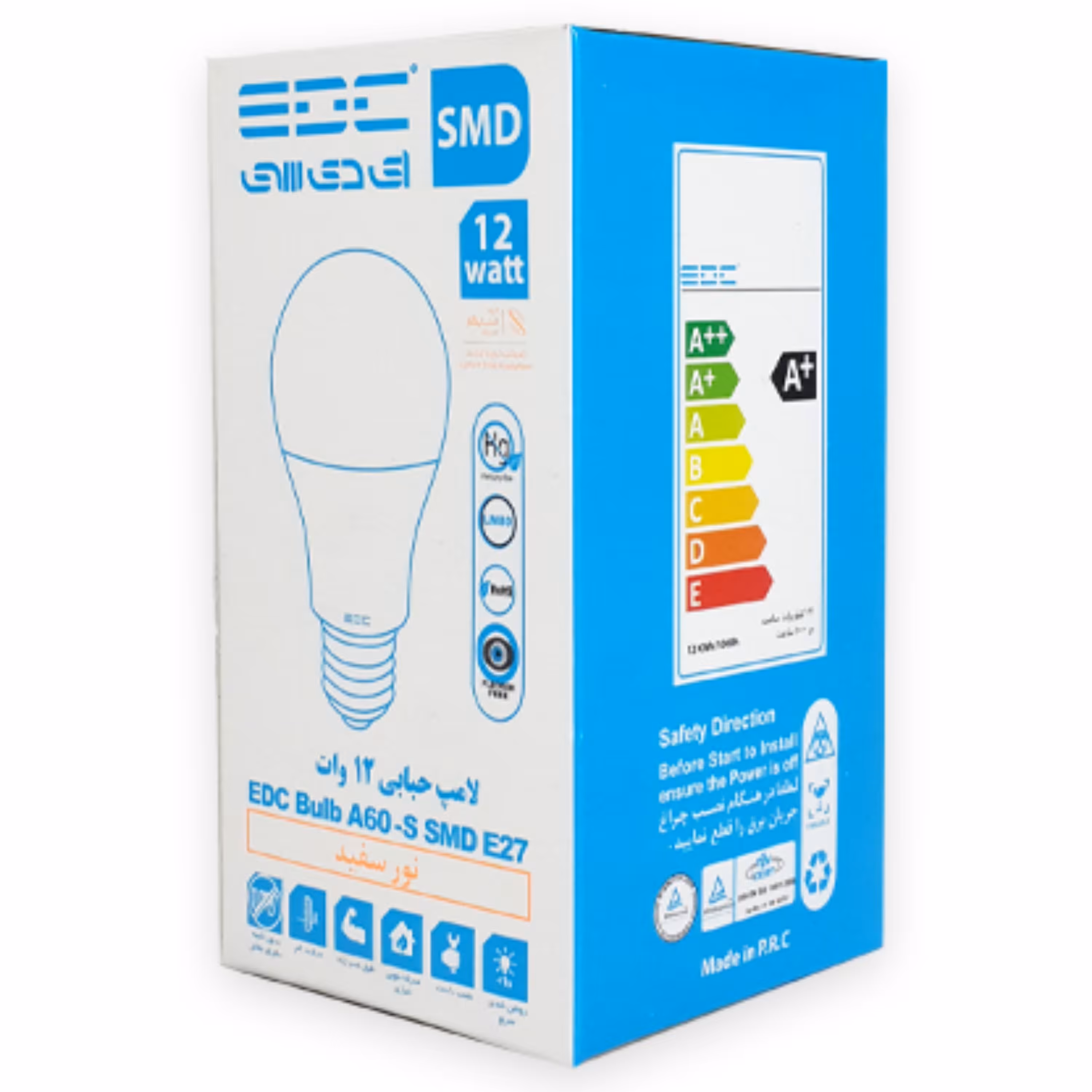 لامپ ال ای دی حبابی 12 وات نور سفید